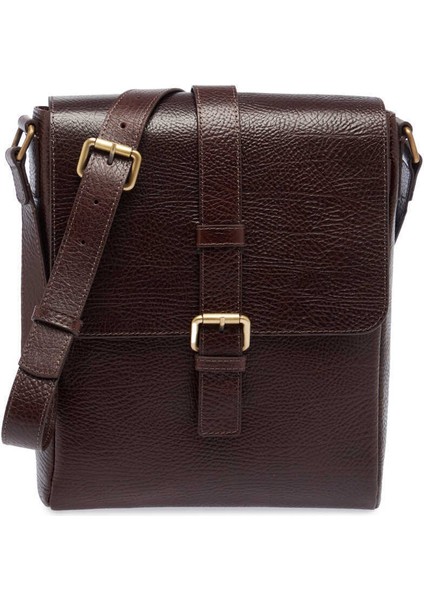 Kahve Hakiki Deri Erkek Çapraz Askılı Çanta - S1AC00021478-P3Y