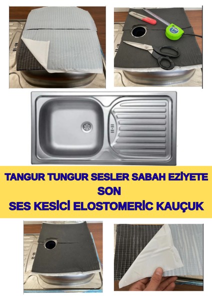 Lavabo ŞANGURTU TUNGURTU Seslere Son-Lavabo Altına Ses Kesici Yalıtım Levha 30X15CM= 2 Adet