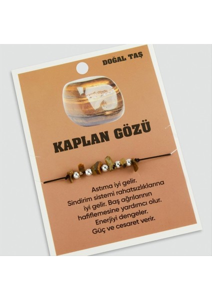 Msa-Shop Kaplangözü Doğaltaşlı Ip Bileklik-Kahverengi fiyatları