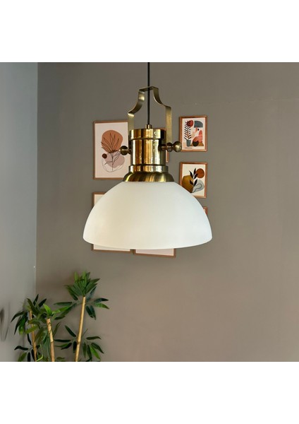 Perry Cam Tekli Avize Silindir Eskitme Beyaz Başlık Retro Sarkıt Lamba Restoran Salon Aydınlatma modelleri