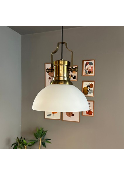 Perry Cam Tekli Avize Silindir Eskitme Beyaz Başlık Retro Sarkıt Lamba Restoran Salon Aydınlatma fırsatları