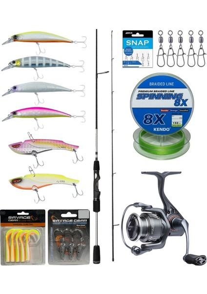 Pro Spin Seti Okuma Helios Sx Spin 2,70CM 15-45 gr 2 Parça Spin Kamışı&savage Gear Fazor 4000 Olta Makinesi