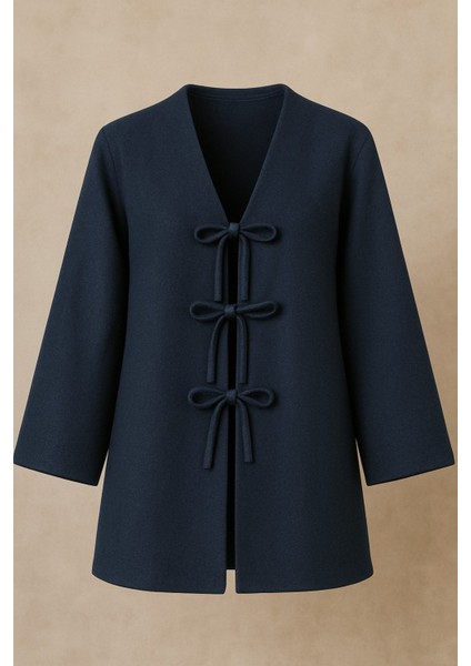 Bağlama Detaylı Kaşe Hırka modelleri