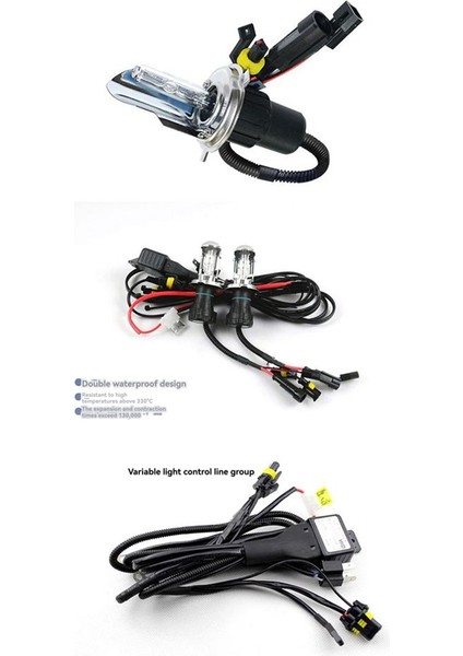 2 Adet Araba 35W H4 Xenon Bulb Far Hid Far Süper Parlak Teleskopu Işık Yüksek Işın ve Düşük Işın (Yurt Dışından) fiyatları