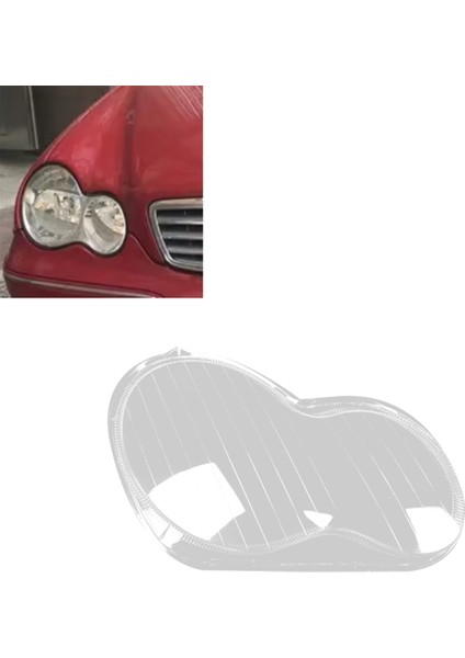 Araba Ön Far Kapağı Abajur Lambası Lamba Far Farlar Lens Kapağı Mercedes-Benz C Sınıfı W203 2004-2006 Sağ (Yurt Dışından) indirimleri
