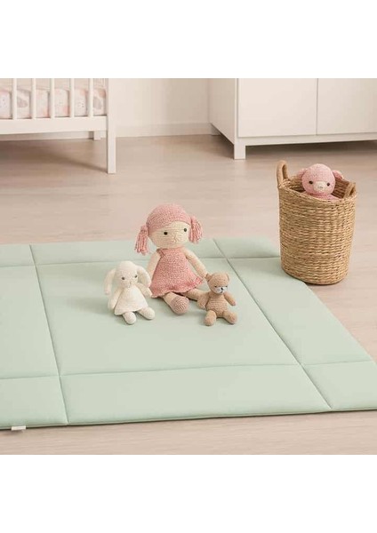 Bebek Oyun Matı - Çocuk Oyun Matı - 75x100cm Mint Renk