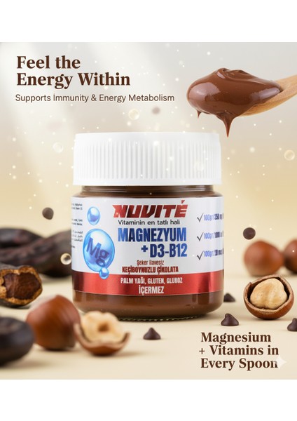 Magnezyum + D3 + B12’LI Keçiboynuzlu Şekersiz Vitaminli Çikolata 200GR modelleri
