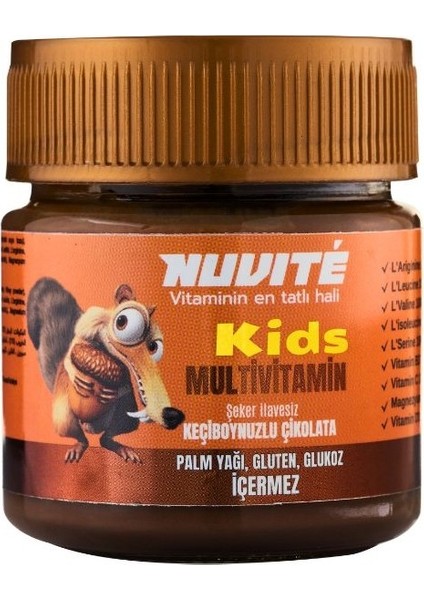 Kids Multivitamin Keçiboynuzlu Şekersiz Vitaminli Çikolata 200GR