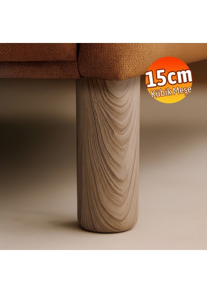 Bohem Kübik Meşe Sert Plastik 15 cm Mobilya Kanepe Koltuk Baza Yükseltme Ayağı Tekli Ayak modelleri