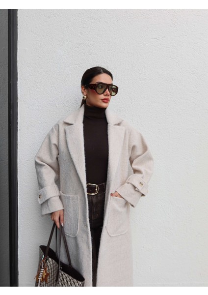 Açık Cep Düğmeli Kaşe Kaban fiyatları