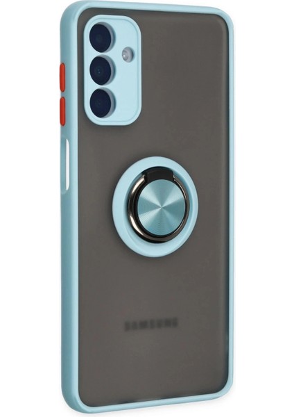 Samsung Galaxy A04S Kılıf Montreal Yüzüklü Silikon Kapak - Buz Mavi fiyatları