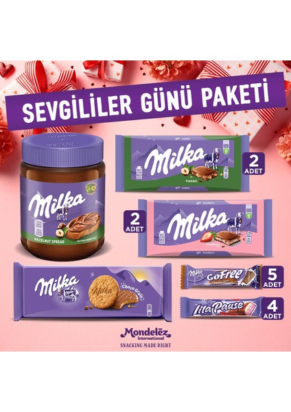 Sevgililer Günü Paketi- (Çikolata-Bisküvi-Sürülebilir Çikolata) fiyatları