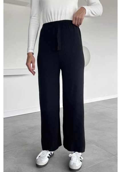 Kadın Bel Lastikli Bol Paça Pantolon P-00018532