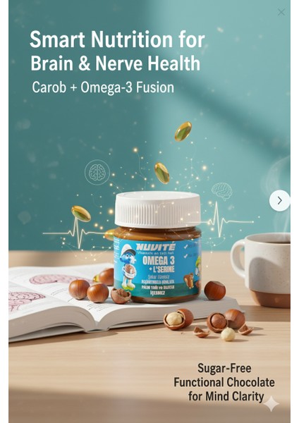 Omega 3 + L- Serine Keçiboynuzlu Şekersiz Vitaminli Çikolata 200GR modelleri