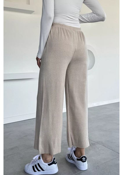 Kadın Bel Lastikli Bol Paça Pantolon P-00018532 modelleri
