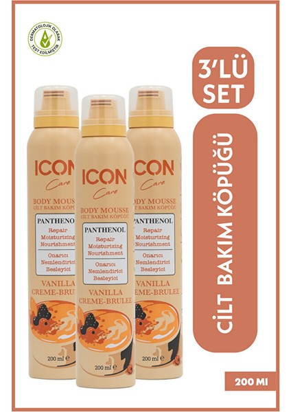 Icon Care Cilt Bakım Köpüğü Vanılla Creme-Brulee 3'lü Set