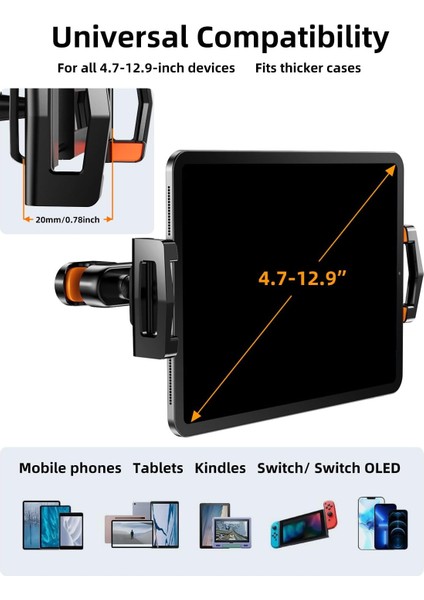 Araba Araç Içi Ön Koltuk Arkası Tablet Tutucu Aparat Araç Içi Koltuk Arkası 360° Tablet Tutacağı fiyatları
