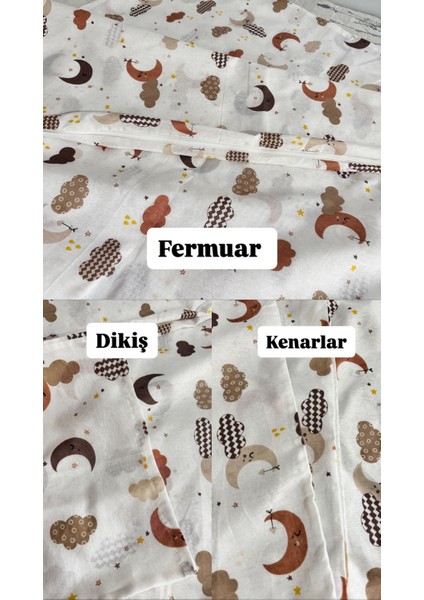 Bebek Nevresim Takımı - 100X150 cm - Fermuarlı - Desenli