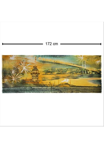 Msa-Shop Kız Kulesi Eşarp Şal-Sarı modelleri