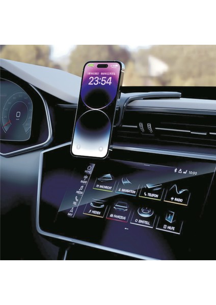 Araba Araç Oto Mıknatıslı Samsung Uyumlu 15W Kablosuz Hızlı Şarj Özellikli Telefon Tutucusu Cihazı modelleri