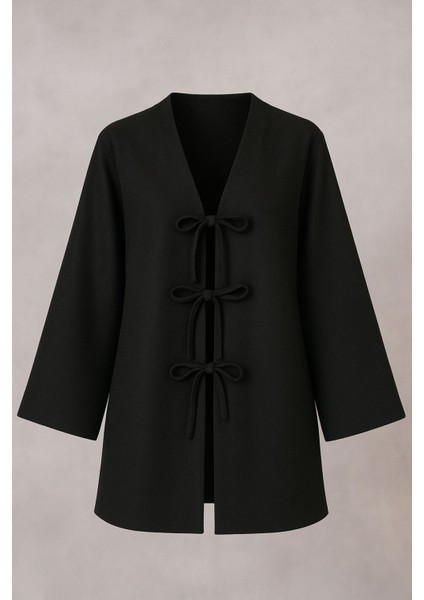 Bağlama Detaylı Kaşe Hırka modelleri