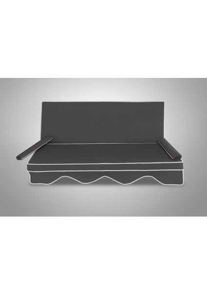 Keten Kumaş Süngerli Gölgelikli 3 Kişilik Salıncak Minderi 8 cm modelleri