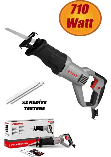 CT15258 Ahşap Metal Et Kemik Kesme Tilki Kuyruğu Testere 710W 110 Mm.