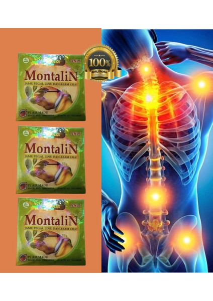 Montalin Orijinal Barkodlu Ürün Kapsül Endonezya Sıvı Kaybı 3 Adet
