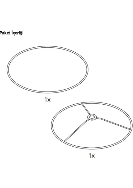 Abajur Teli BOYASIZ 2 li set | 10,15,30,38 ve 47 cm Çap Seçenekli | E27 Uyumlu Metal Halka Seti – Abajur Başlığı Yapımı, Dıy Makrome & Kumaş Kaplama Için Paslanmaz Avize teli