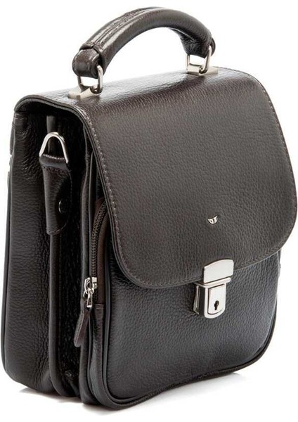 Kahve Hakiki Deri Erkek Çapraz Askılı Çanta - S1AC00002928-A7P