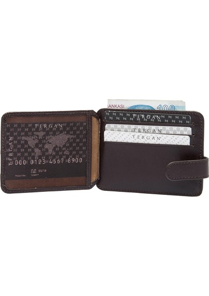 Kahve Hakiki Deri Erkek Kredi Kartlık - S1KK00001533-B07