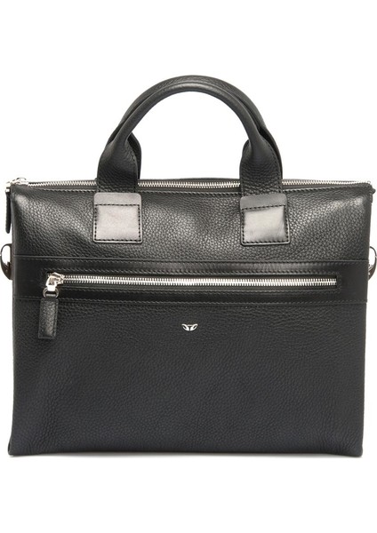 Siyah Hakiki Deri Erkek Evrak Çantası - S1EV00021368-A41