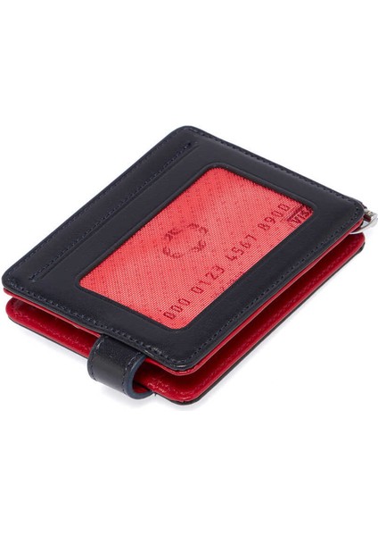 Lacivert Hakiki Deri Unisex Kredi Kartlık - S1KK00001637-Z47