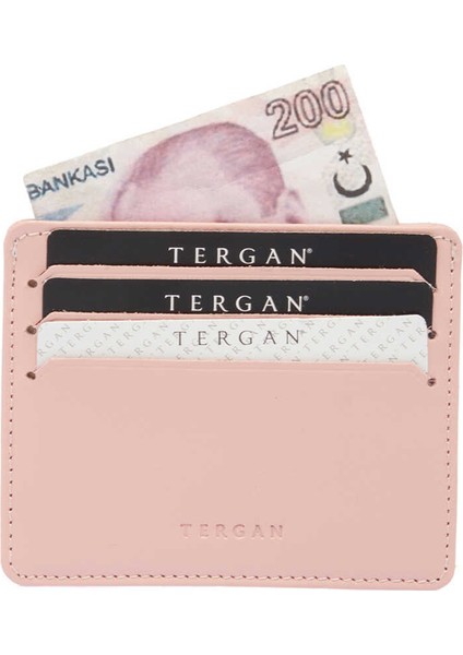 Pembe Hakiki Deri Unisex Kredi Kartlık - S1KK00001050-T4K