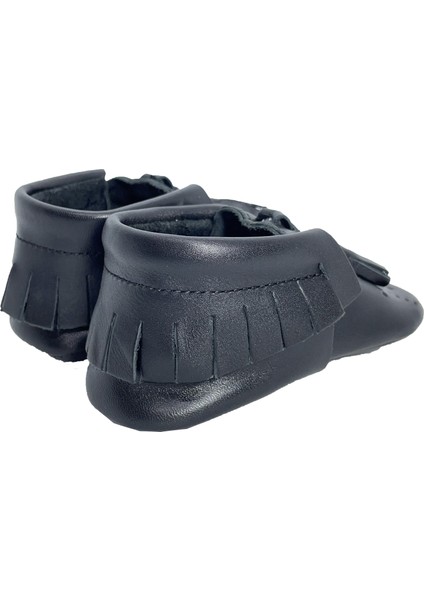 Hakiki Deri Parlak Siyah Bebek Patiği modelleri