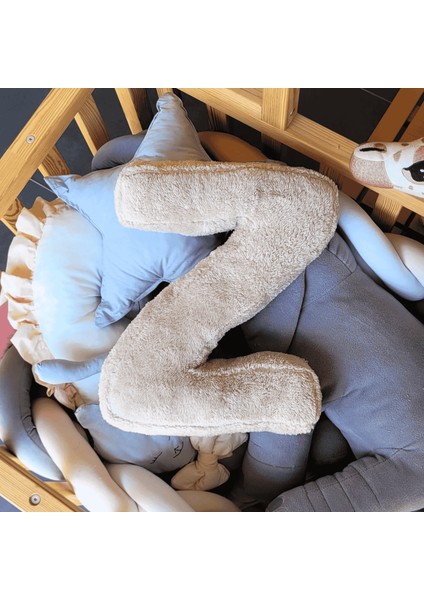 Litera, Z Harfi, Yastık, Kırlent, Elyaf Dolgulu, Welsoft Kumaş, 40 cm fiyatları