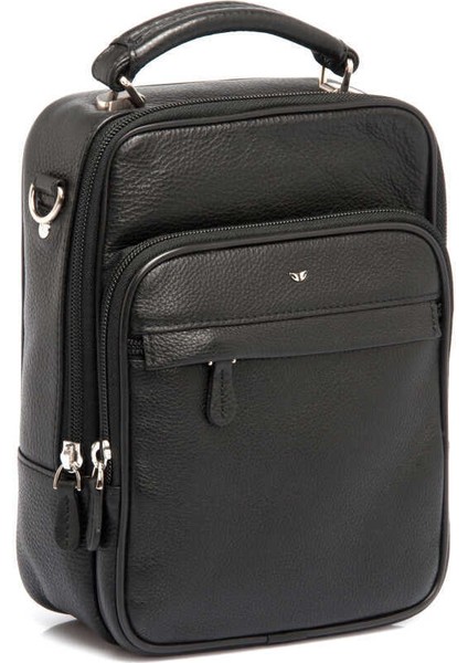 Siyah Hakiki Deri Erkek Çapraz Askılı Çanta - S1AC00002923-A6F