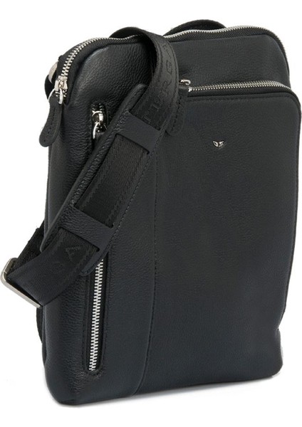 Siyah Hakiki Deri Erkek Çapraz Askılı Çanta - S1AC00021274-A6F fiyatları