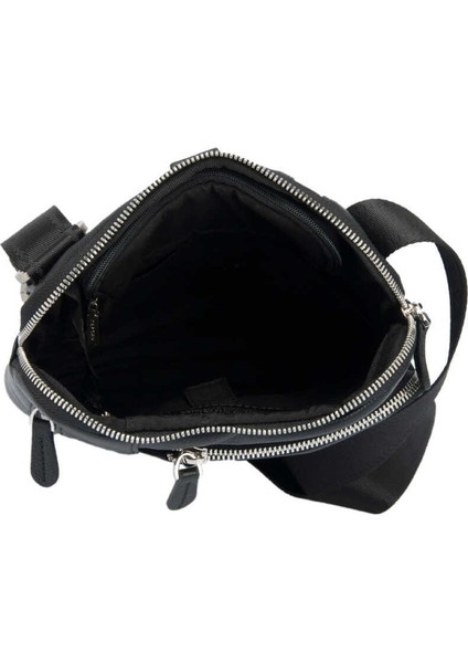 Siyah Hakiki Deri Erkek Çapraz Askılı Çanta - S1AC00021274-A6F