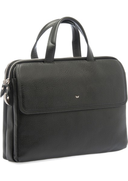 Siyah Hakiki Deri Erkek Evrak Çantası - S1EV00021388-A41