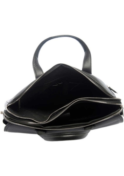 Siyah Hakiki Deri Erkek Evrak Çantası - S1EV00021388-A41