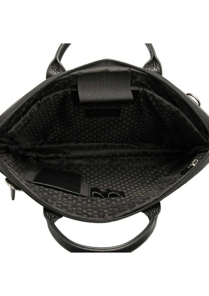 Siyah Hakiki Deri Erkek Laptop Çantası - S1LC00021111-D3H