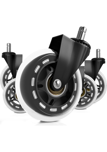 Ofis Sandalyesi Tekerlekleri Değiştirme - Yedek Ofis Sandalyesi Tekerlekleri Için 3inch Açık Kauçuk Tekerlekler - Çoğu Sandalyeye Uyuyor (Yurt Dışından)
