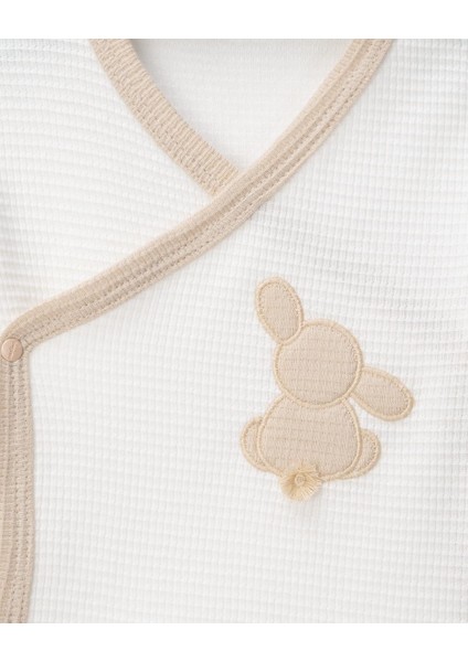 Kendinden Eldivenli ve Patikli Tavşanlı 4lü Yenidoğan Hastane Çıkış Seti indirimleri