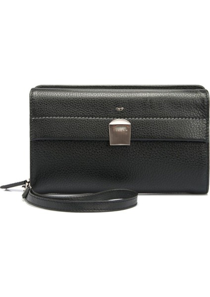 Siyah Hakiki Deri Erkek Portföy Çantası - S1PC00002980-A6F