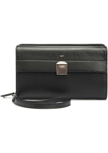 Siyah Hakiki Deri Erkek Portföy Çantası - S1PC00002980-A6F