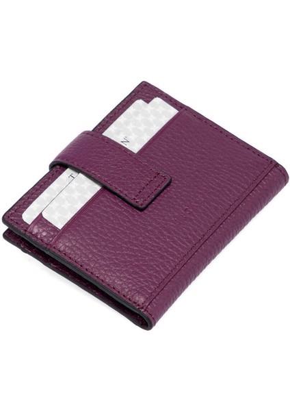 Mor Hakiki Deri Erkek Kredi Kartlık - S1KK00001617-C48