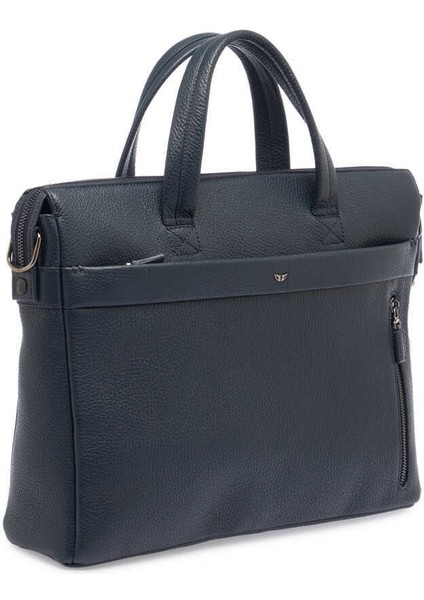 Lacivert Hakiki Deri Erkek Evrak Çantası - S1EV00021120-A38