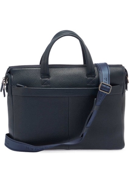 Lacivert Hakiki Deri Erkek Evrak Çantası - S1EV00021120-A38