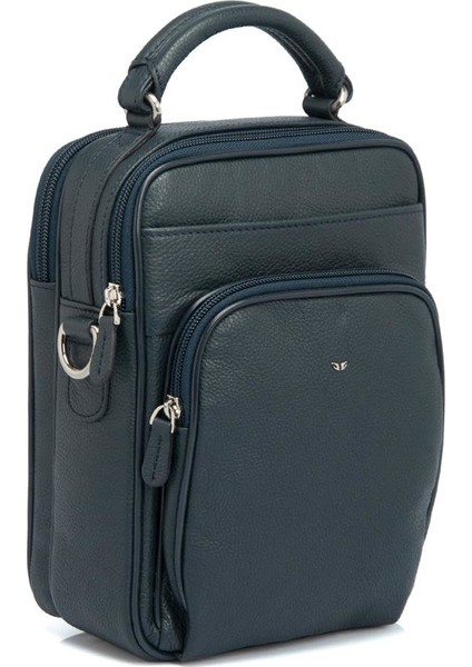 Lacivert Hakiki Deri Erkek Çapraz Askılı Çanta - S1AC00021200-X86 fırsatları